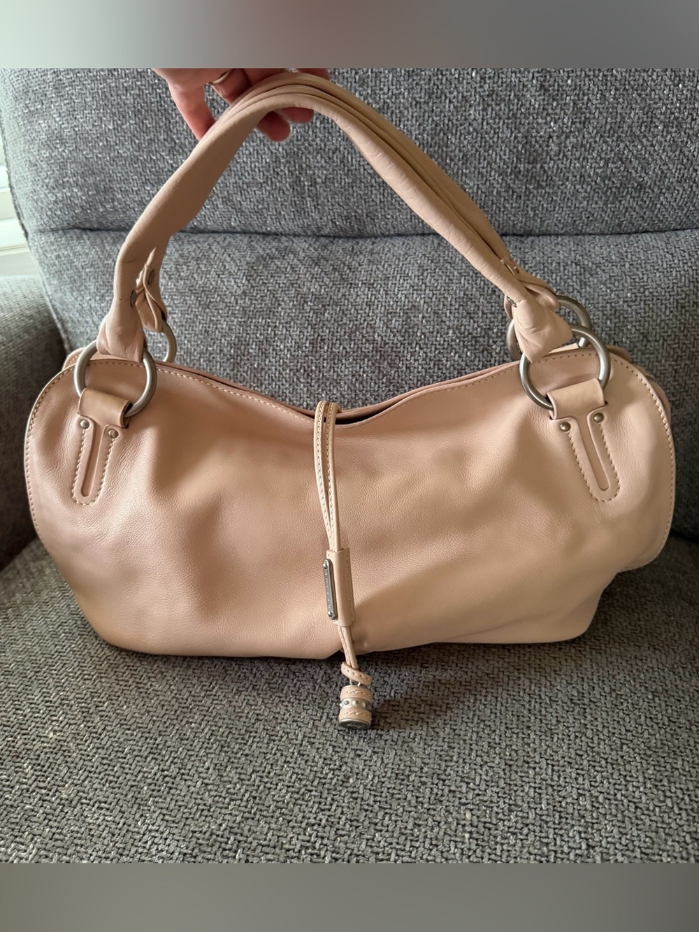 CELINE Calfskin 2006 Bittersweet Hobo Shoulder Bag in Beige -Light Pink Gorgeous
